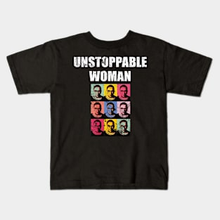 Unstoppable Woman Girl Power Empowerment Feminist Kids T-Shirt